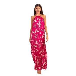 Trina Turk Women’s Plume Maxi Dress - Fushia Floral Size Small